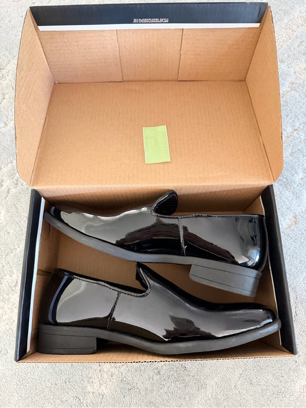 Vangelo Black Patent Slip-On Dress Shoes